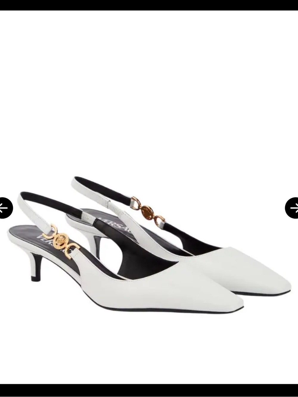 Versace - Medusa Biggie Leather Slingback Pumps - Picture 6 of 6